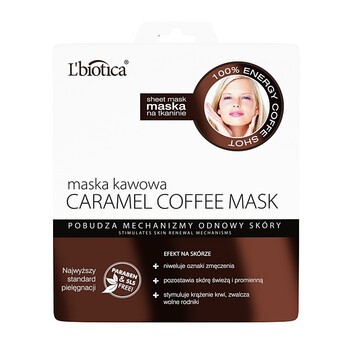 L`Biotica Maska Kawowa, na tkaninie, 23 ml