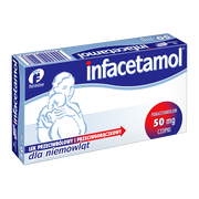 Infacetamol, 50 mg, czopki dla niemowląt, 10 szt.