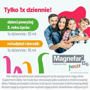 Magnefar B6 Junior, syrop, 120 ml
