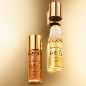 Nuxe Huile Prodigieuse OR, wielofunkcyjny suchy olejek do pielęgnacji twarzy, ciała i włosów, roll-on, 60 ml