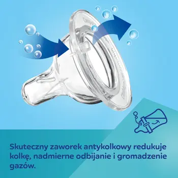 Canpol Babies EasyStart Gold, butelka antykolkowa, niebieska, 120 ml, 1 szt.