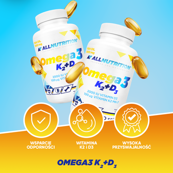 Allnutrition Omega 3 K2 + D3, kapsułki, 30 szt.
