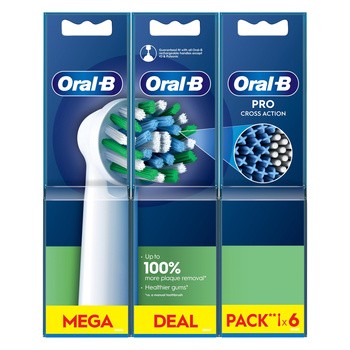 Oral-B, Cross Action, końcówki wymienne, 6 szt.