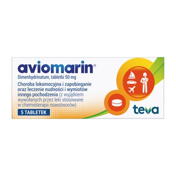 Aviomarin, 50 mg, tabletki, 5 szt
