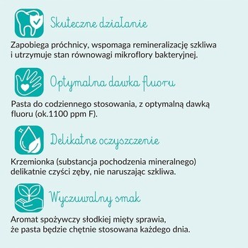 Sylveco dla dzieci 3+, pasta do zębów z fluorem, 75 ml