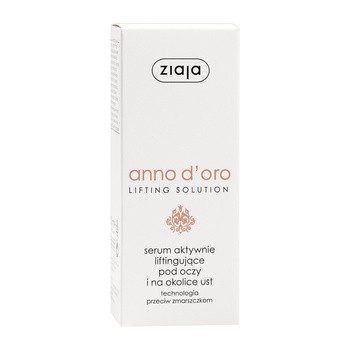 Ziaja Anno D`oro, serum aktywnie liftingujące pod oczy i na okolice ust, 30 ml