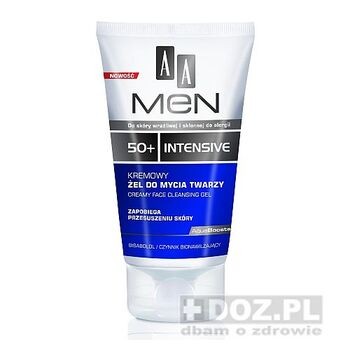 AA Men Intensive, żel do mycia twarzy, kremowy, 150 ml