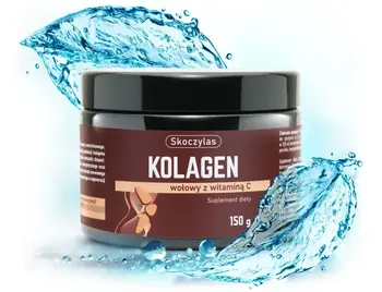 Skoczylas Kolagen wołowy z witaminą C, proszek, 150 g