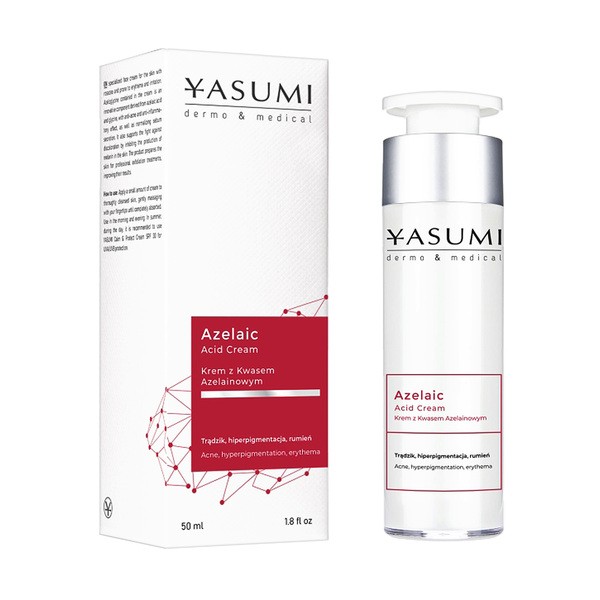Yasumi Yasumi Azelaic Acid, krem do twarzy z kwasem azelainowym, 50 ml — Składniki i ocena