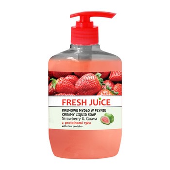 Fresh Juice, kremowe mydło w płynie, strawberry & guava z proteinami ryżu, 460 ml