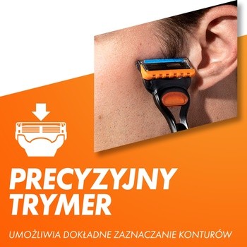 Zestaw Gillette, maszynka do golenia Fusion5 + Fusion, żel do golenia dla skóry wrażliwej, 200 ml