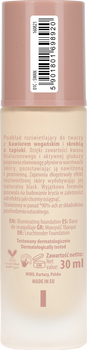 NAM Dewy Foundation, rozświetlający i nawilżający podkład, 1C Swan, 30 ml
