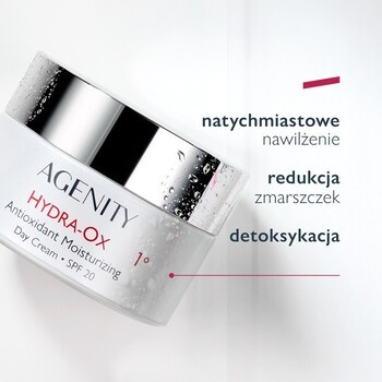 Zestaw Agenity HYDRA-OX 1º Nawilżenie, krem na dzień, 50 ml + krem na noc, 25 ml + kosmetyczka