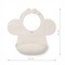 BabyOno, silikonowy śliniak z regulowanym zapięciem, beżowy, 1 szt.