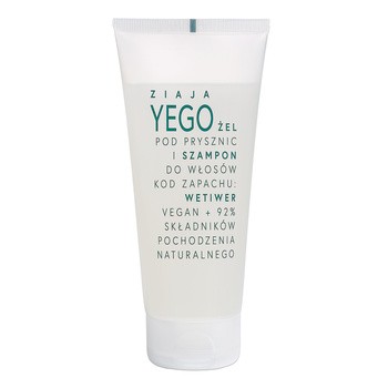 Ziaja Yego, żel pod prysznic i szampon do włosów, wetiwer, 200 ml