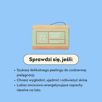 Mydlarnia 4 Szpaki, Truskawka i Werbena, naturalne mydło peelingujące, 110 g