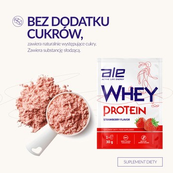 ALE Whey Protein Strawberry Flavor, proszek, 30 g