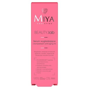 Miya Cosmetics BEAUTY.lab, serum wygładzające z kompleksem anti-aging 5%, 30 ml