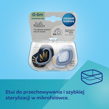 Canpol Babies Gold, smoczek silikonowy Light touch, symetryczny 18 m+, różowy, 2 szt.