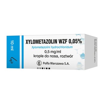 Xylometazolin 0.05%, krople do nosa, 10 ml (Polfa Warszawa)