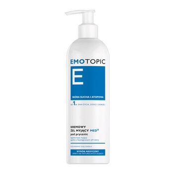 Emotopic Med+, kremowy żel myjący pod prysznic, 400 ml