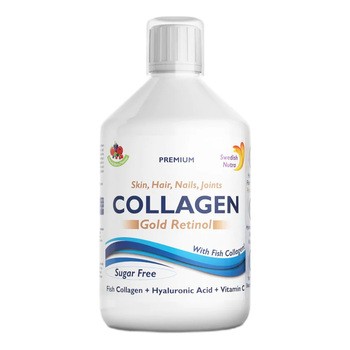 Swedish Nutra Collagen Gold Retinol, płyn, smak owoców leśnych, 500 ml