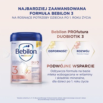 Bebilon PROfutura DUOBIOTIK 3, formuła na bazie mleka po 1. roku życia, 800 g