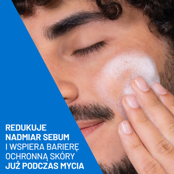 Zestaw CeraVe, oczyszczający żel do mycia z ceramidami dla skóry normalnej i tłustej, 473 ml + nawilżający krem do twarzy z ceramidami, 52 ml