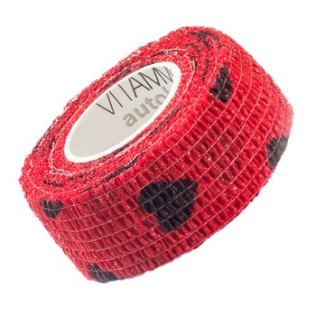 Vitammy Autoband, kohezyjny bandaż elastyczny, 2,5 cm x 4,5 m, czarne serca, 1 szt.