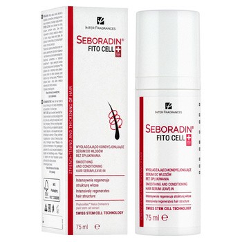 Seboradin FitoCell, wygładzająco-kondycjonujące serum do włosów bez spłukiwania, 75 ml