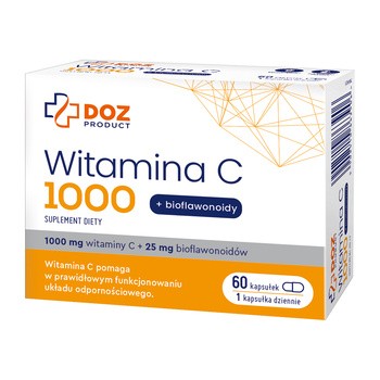DOZ Product Witamina C 1000 + bioflawonoidy, kaps., 60 szt