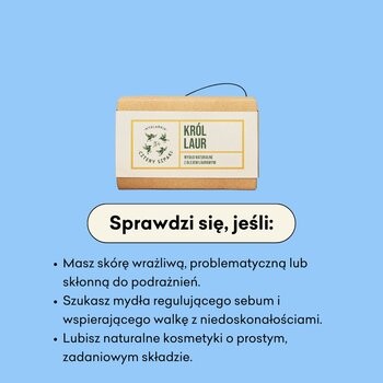 Mydlarnia 4 Szpaki, naturalne mydło w kostce, Król Laur, 110 g