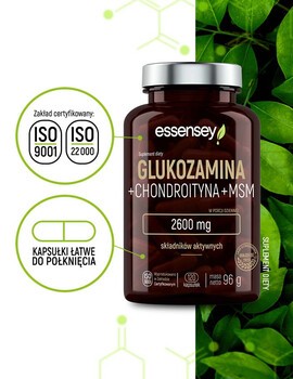 Essensey Glukozamina + Chondroityna + MSM, kapsułki, 120 szt.