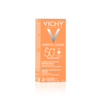 Vichy Capital Soleil, krem aksamitny do twarzy SPF 50+, 50 ml