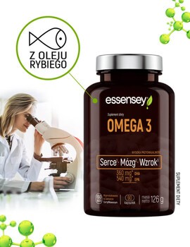 Essensey Omega 3, Serce mózg wzrok, kapsułki, 90 szt.