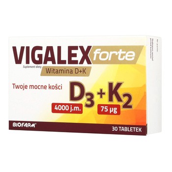 Vigalex Forte D3+K2, tabletki, 30 szt.