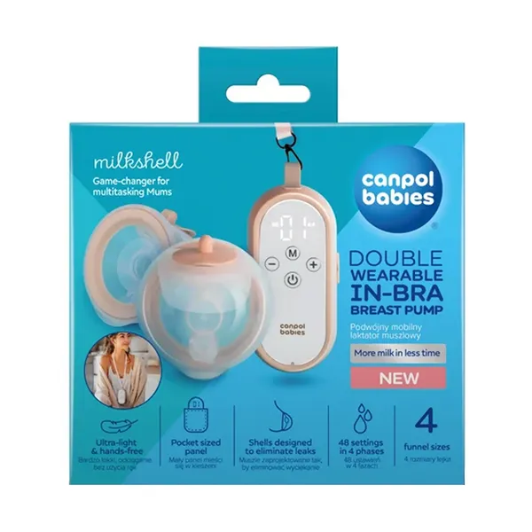 Молокоотсос Canpol Babies MilkShell двойной мобильный, чашечный
