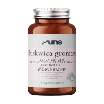 Uns Pluskwica Gronista + Bioperine, kapsułki, 60 szt.