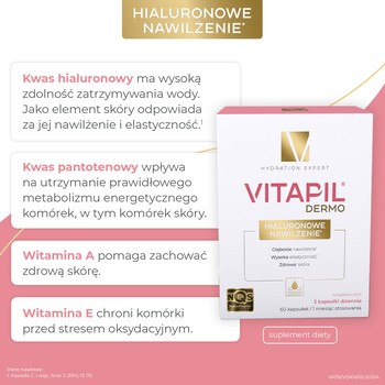 Vitapil Dermo Hialuronowe Nawilżenie, kapsułki, 60 szt.