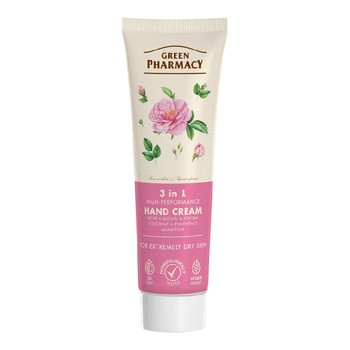 Green Pharmacy, krem do rąk 3w1, róża, 100 ml