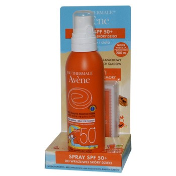 Zestaw Promocyjny Avene Sun, spray, bardzo wysoka ochrona dla dzieci, SPF 50+, 200 ml + Gra edukacyjna memory, GRATIS