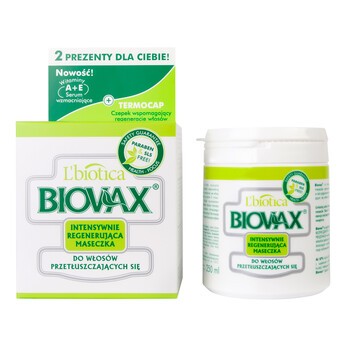 Biovax, intensywnie regenerująca maseczka do włosów przetłuszczonych, 250 ml