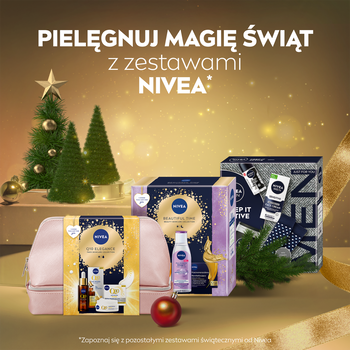 Zestaw Nivea Beauty Collection, kremowy żel pod prysznic, 250 ml + antyperspirany roll-on, 50 ml + krem do rąk, 100 ml + mleczko do ciała, 250 ml