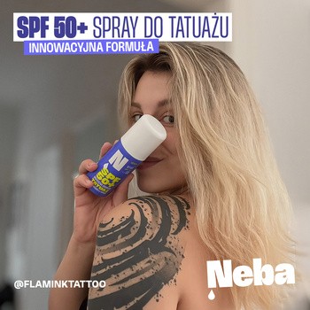 Neba, mgiełka z filtrami SPF 50+ do ochrony tatuażu, spray, 100 ml