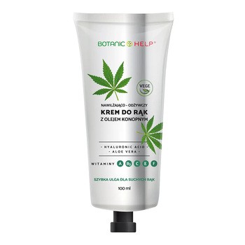 Botanic Help, nawilżająco - odżywczy krem do rąk z olejem konopnym, 100 ml