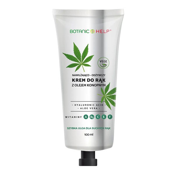 Botanic Help Botanic Help, nawilżająco - odżywczy krem do rąk z olejem konopnym, 100 ml — Inhaltsstoffe i ocena