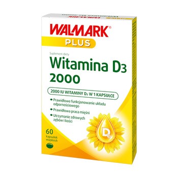 Walmark Plus Witamina D3 2000, kapsułki miękkie, 60 szt.