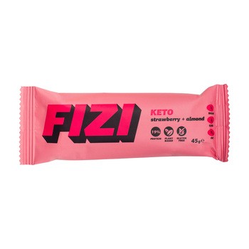 Fizi, Strawberry + Almond, Keto, baton migdałowo-truskawkowy, 45 g