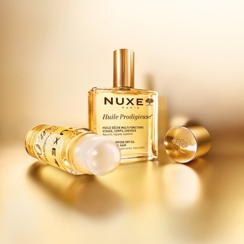 Nuxe Huile Prodigieuse, wielofunkcyjny suchy olejek do pielęgnacji twarzy, ciała i włosów, roll-on, 60 ml