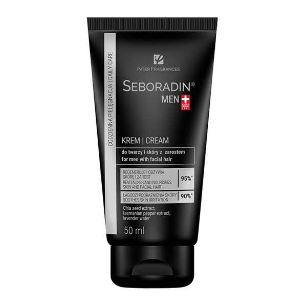 Seboradin Seboradin Men, krem do twarzy i skóry z zarostem, 50 ml — Składniki i ocena